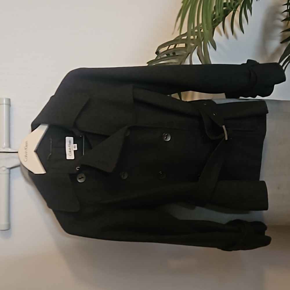 Calvin Klein-Wool Blend Peacoat